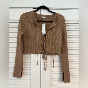 NWT Kimchi Blue Lace Up Sweater. Size Large.